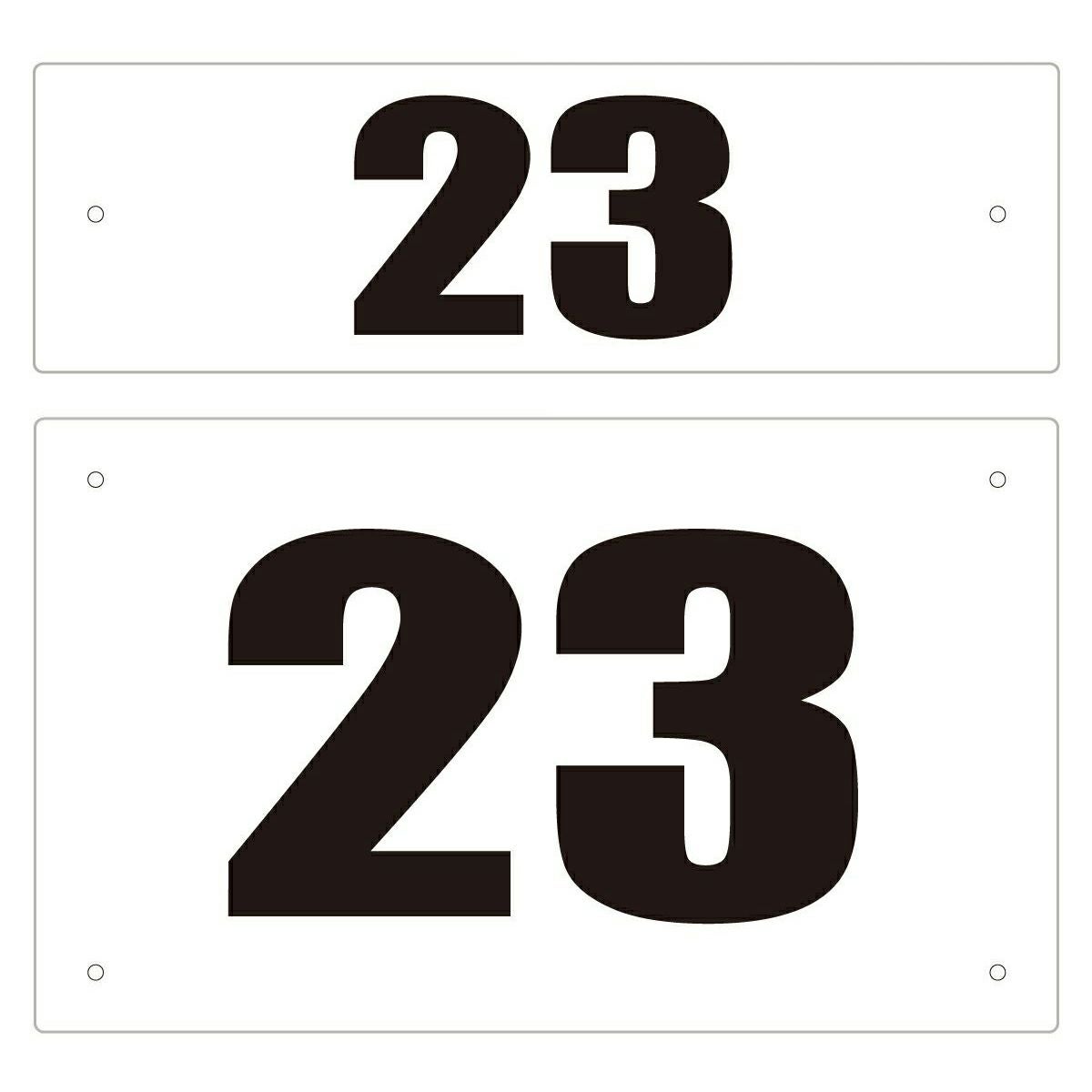 駐車場番号札 四隅角丸加工 サイズ2種　駐車スペース管理の番号表示 反射タイプもあります