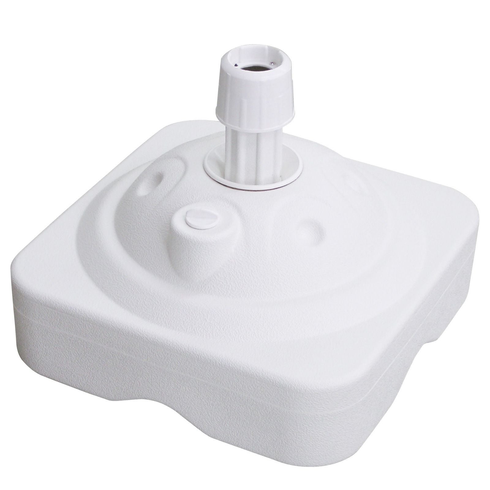 注水式立て台 満水12kg 35cm角 ホワイト 5台セット のぼりポール立て台