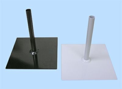 鉄板立て台 小サイズ 30cm角 のぼりポールスタンド 旗立て台 2台セット（白／黒）