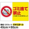 イラスト看板 「ゴミ捨て禁止」 中サイズ(60cm×40cm)  表示板 横型 ペットボトル 商品一覧/プレート看板・シール/注意・禁止・案内/ゴミ捨て禁止・不法投棄