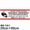 注意看板 「防犯カメラで見ています」 中サイズ(20cm×60cm)   多国語 案内 プレート 英語 中国語（簡体 繁体） ハングル語 ポルトガル語 日本語 商品一覧/プレート看板・シール/注意・禁止・案内/防犯用看板