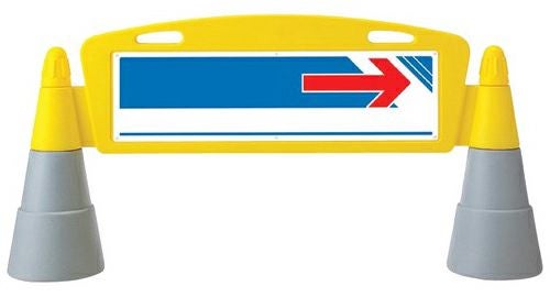 樹脂スタンド看板 フィールドアーチ 「 →（右矢印） 」 立て看板 駐車場 スタンド看板 進入防止 案内表示 標識 屋外対応