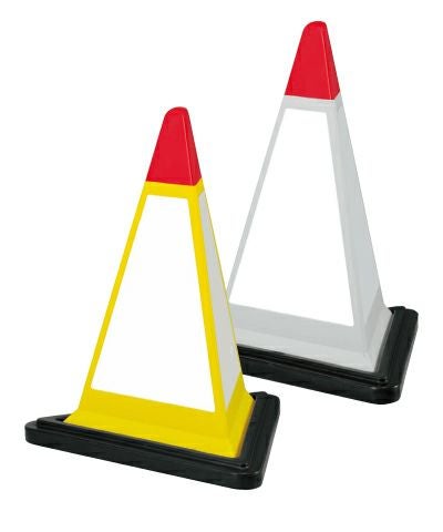 樹脂スタンド看板 サインピラミッド 「 白無地 」 （専用ウェイト付き） 3面仕様