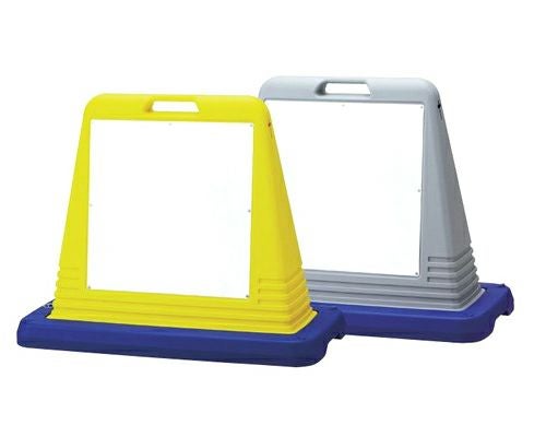 樹脂スタンド看板 サインキューブ「白無地」立て看板 駐車場 スタンド看板 標識 注水式 ウェイト付き 屋外対応 駐車場 駐輪場