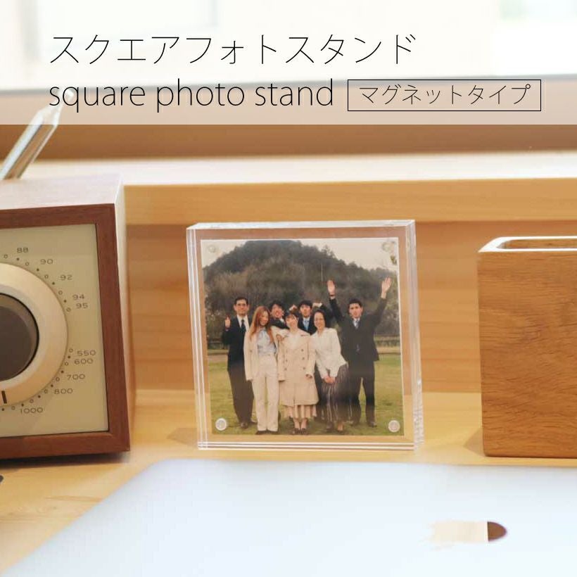 [アクリリカル] スクエアフォトキューブ 10cm×10cm×2cm厚 透明 アクリル製
