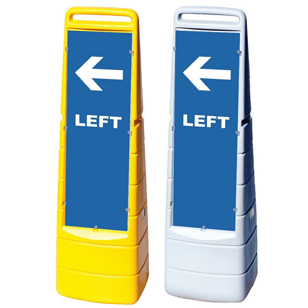 樹脂スタンド看板 マルチクリッピングサイン 「 LEFT 」 片面のみ 本体カラー（イエロー・グレー） 反射加工も出来ます！