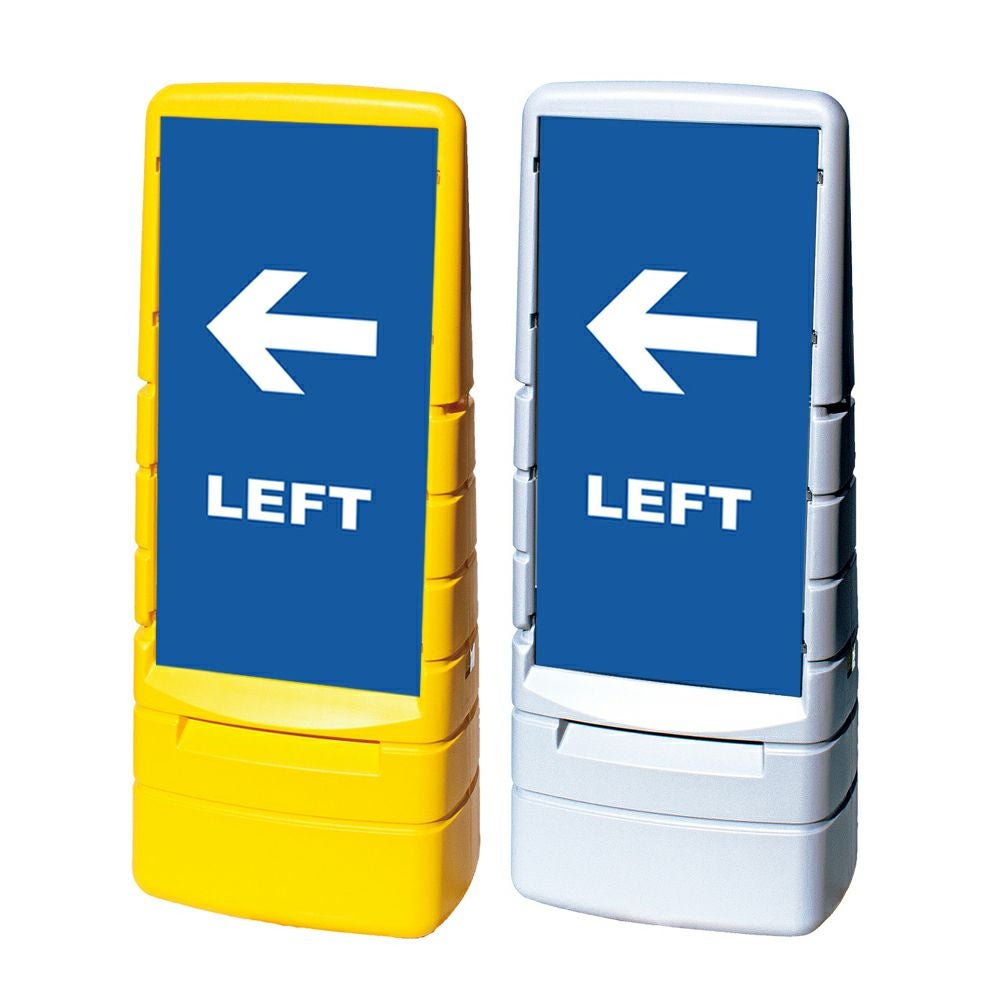 樹脂スタンド看板 マルチポップサイン 「 LEFT 」 片面のみ 本体カラー（イエロー・グレー） 反射加工も出来ます！