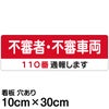 不審者・不審車両　110番通報します　10 30
