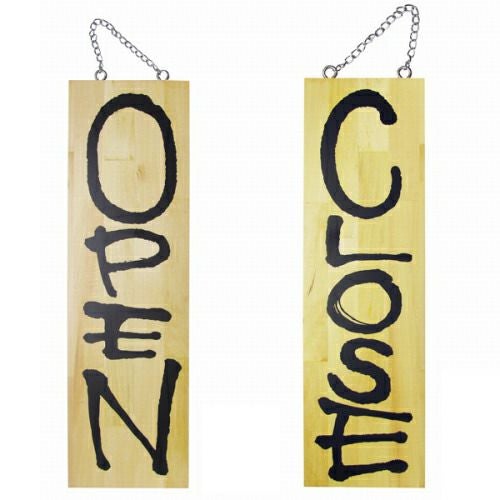 オープンサイン 木製 ドアプレート 木製 サイン 看板 「 OPEN CLOSE 」 オープンクローズ
