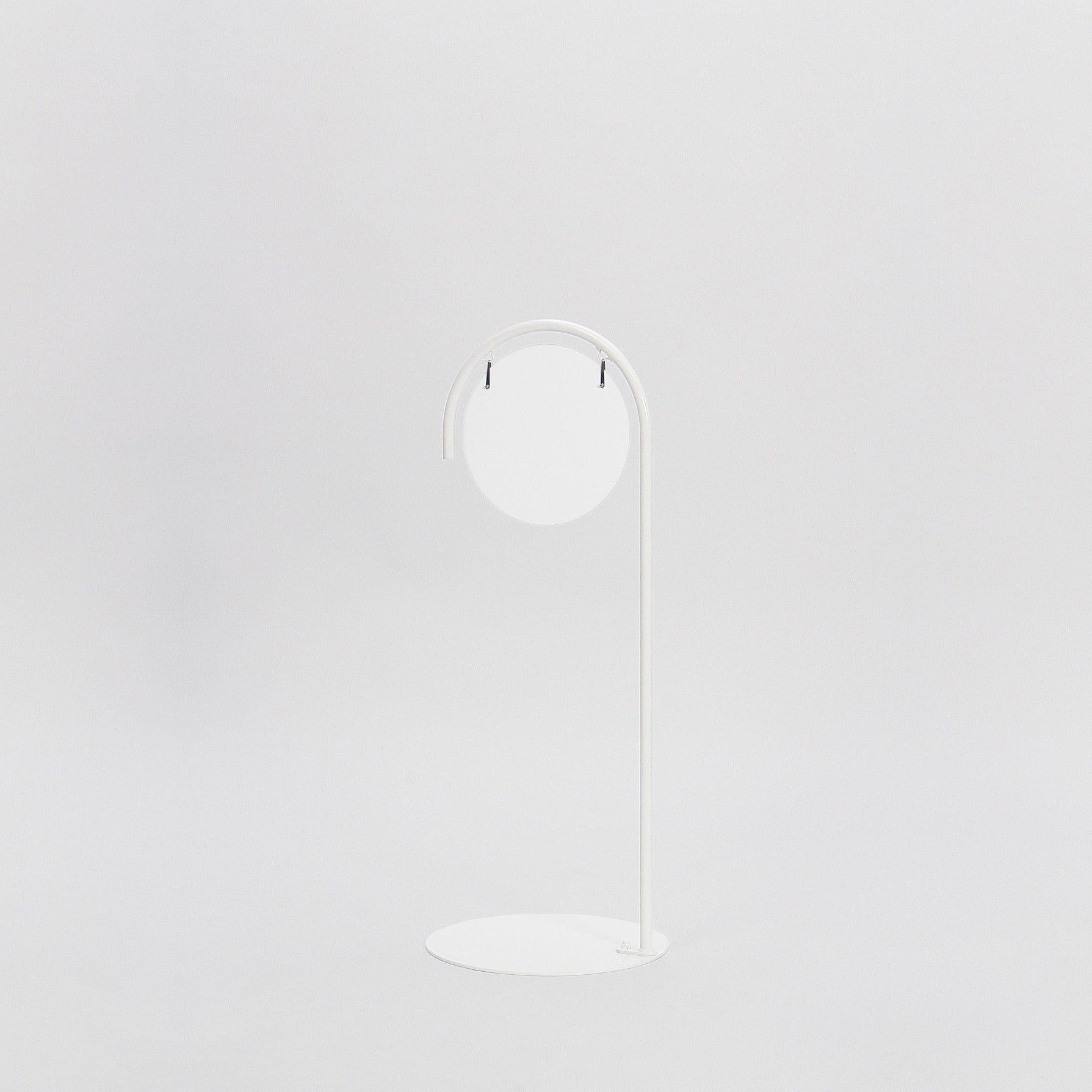 おしゃれ立て看板 フラッグ型 φ260mm 白色 無地 屋内仕様