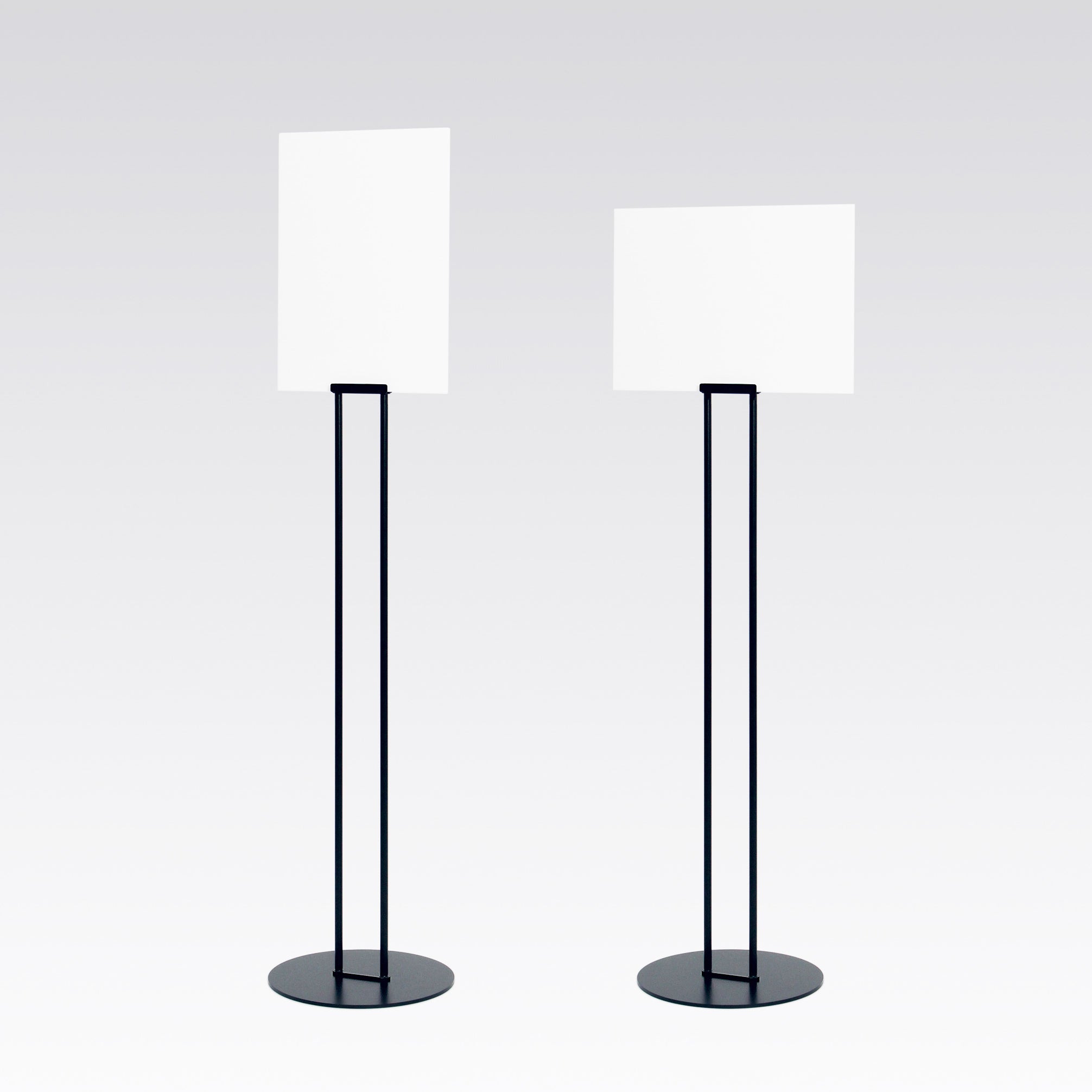 おしゃれ立て看板 両面サイン A3 黒色 無地 屋内仕様