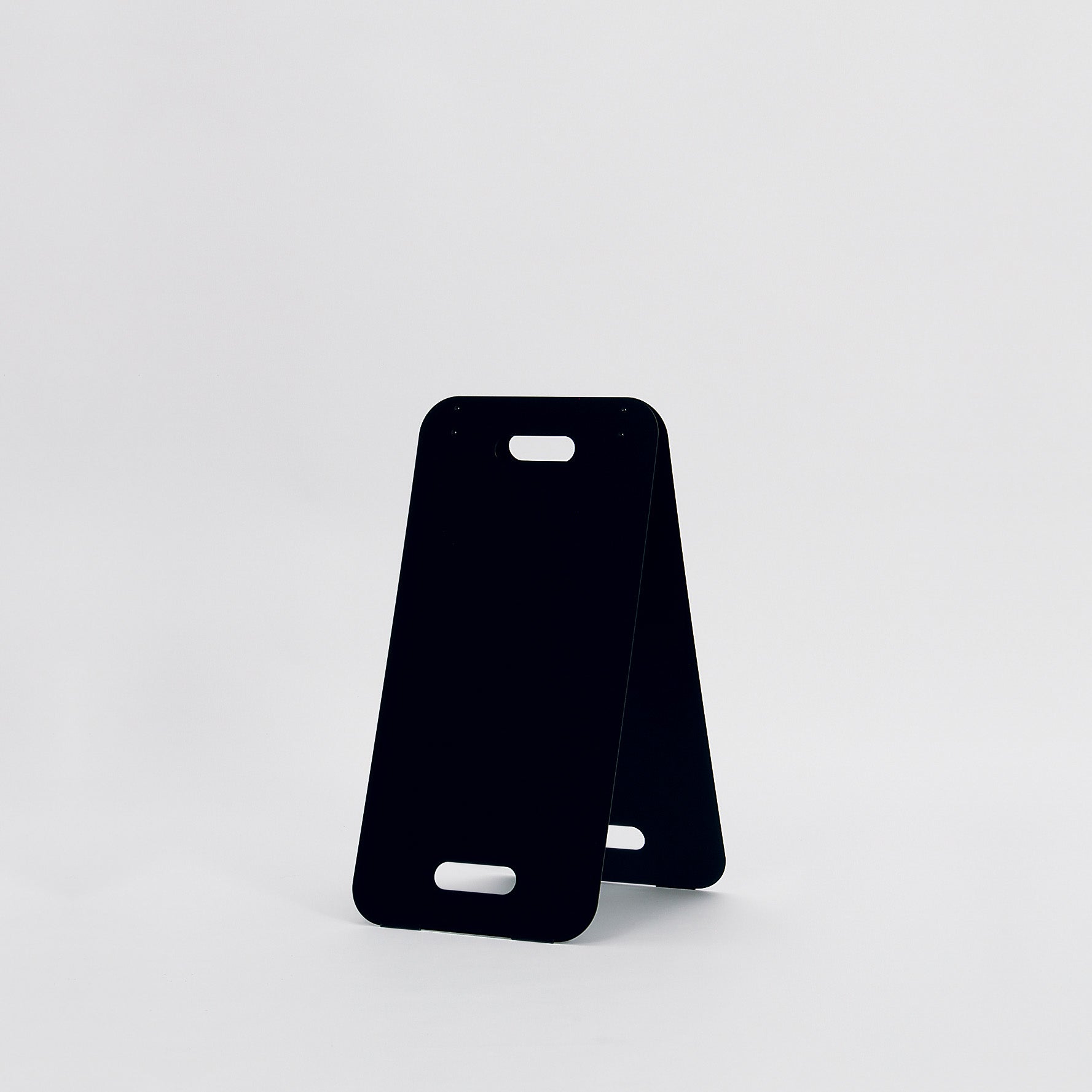 おしゃれ立て看板 コンパクト A型 スチール製 300ｘ600mm 黒色 無地 屋外仕様