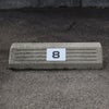 車止め貼付けシール「特注文字」 7.5cm×10cm 特注小サイズ （色・文字は同一内容） 屋外対応 強粘着アルミシート