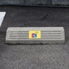 車止め貼付けシール「特注デザイン」 7.5cm×10cm 特注小サイズ （デザインは同一内容） 屋外対応 強粘着アルミシート